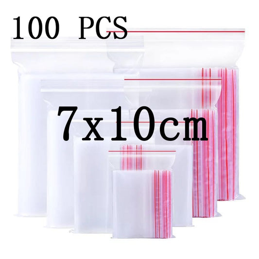 Sac transparent de stockage des aliments - Ensemble de 100 pièces