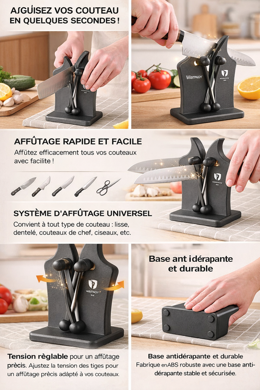 Affûteur rapide professionnel - Affûtez vos couteaux en un rien de temps!