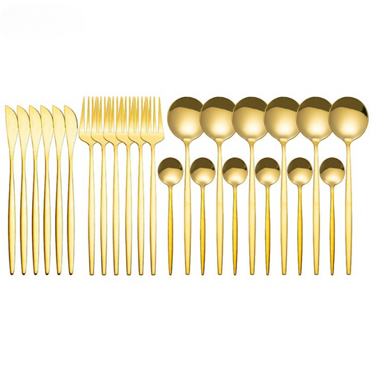 Set de Couverts Design 24 Pièces - Élégance et Praticité pour vos Repas