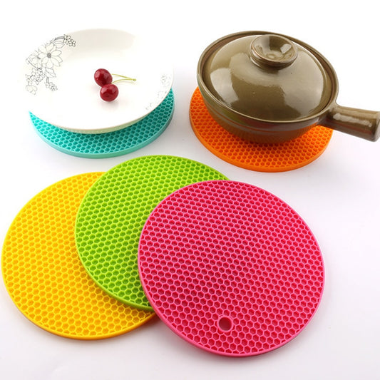 Dessous de plat en silicone rond - Pour casseroles et poêles de 14/18 cm