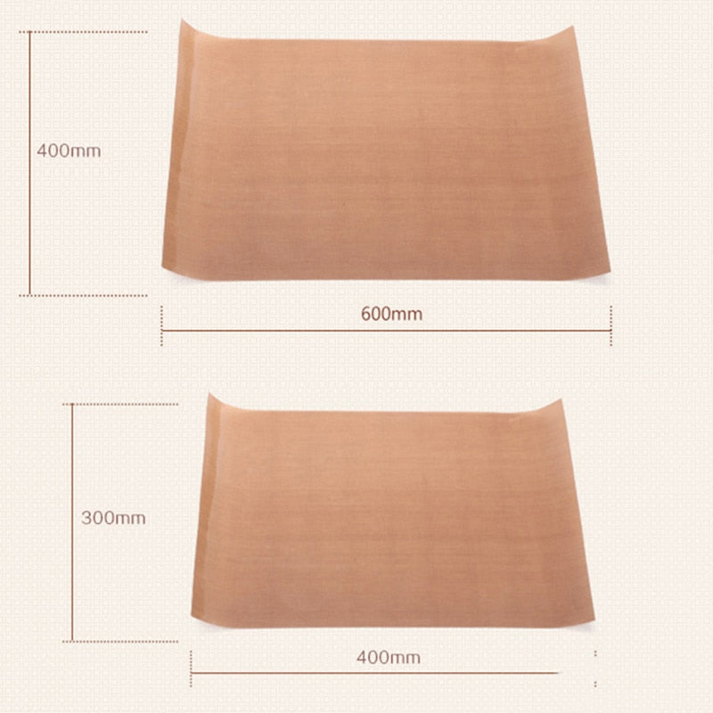 Tapis de cuisson réutilisable - Set de 2, antiadhésif, facile à nettoyer, pour four et grille