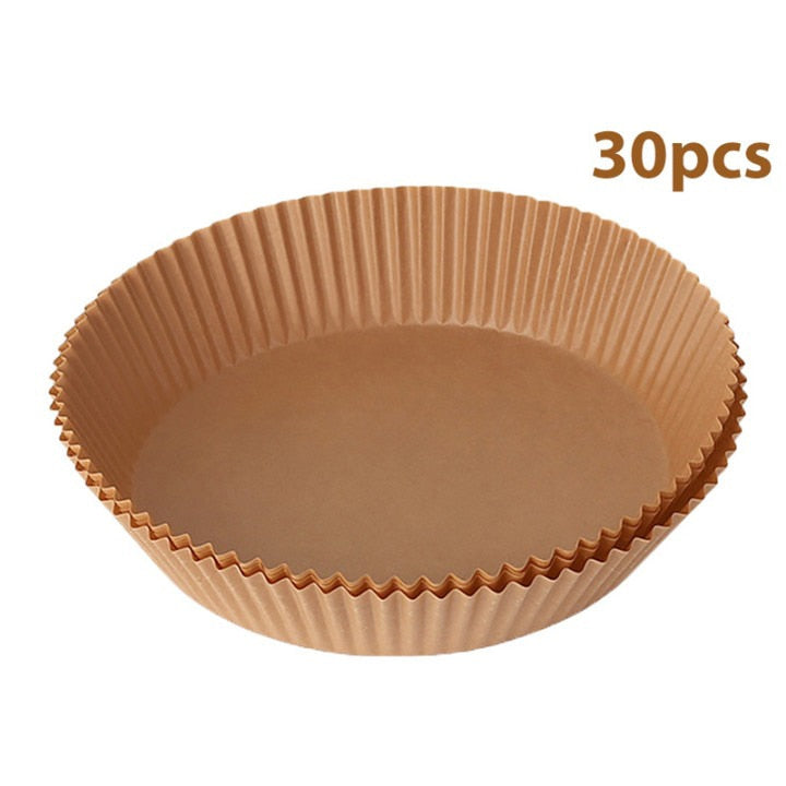 Papier sulfurisé pour moules ronds - Ensemble de 5/25/30/50 pièces marron